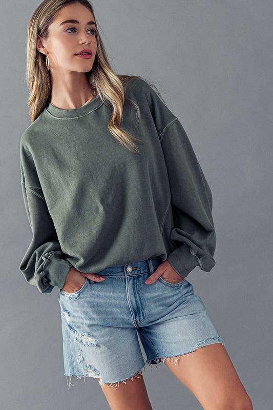 Lazy Days Green Sweatshirt
