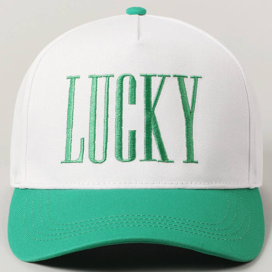 LUCKY Embroidered Two-Tone Hat