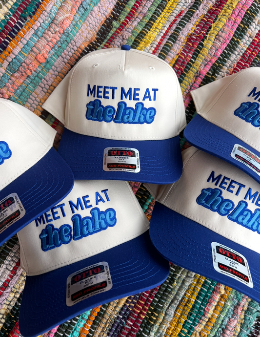 Meet me at the lake trucker hat