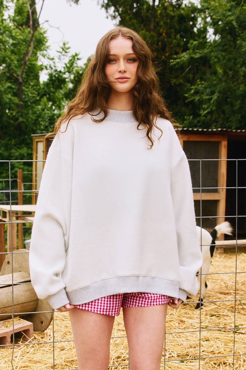 Reversible Mock Neck Sweatshirt