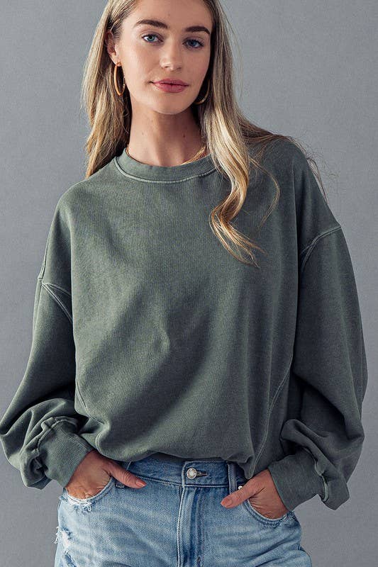 Lazy Days Green Sweatshirt