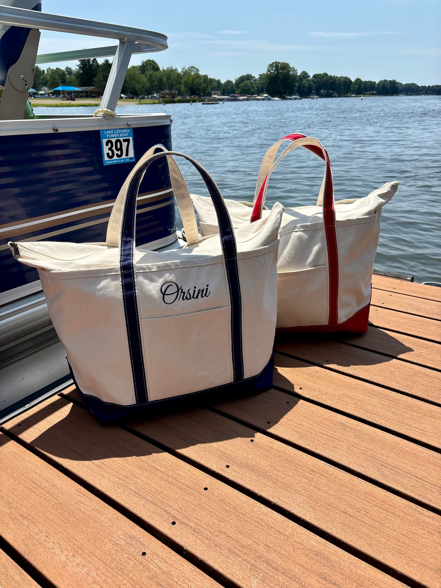 Custom Personalized Embroidered Canvas Tote Bag