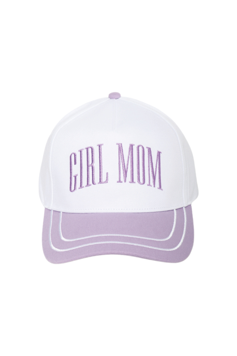 GIRL MOM Embroidered Double Stitch Two Tone Trucker Hat