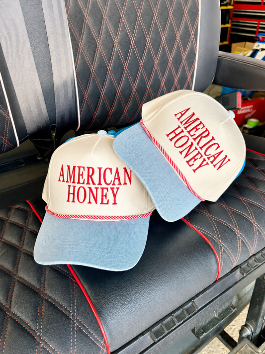 American Honey Embroidered Rope Trucker Hat
