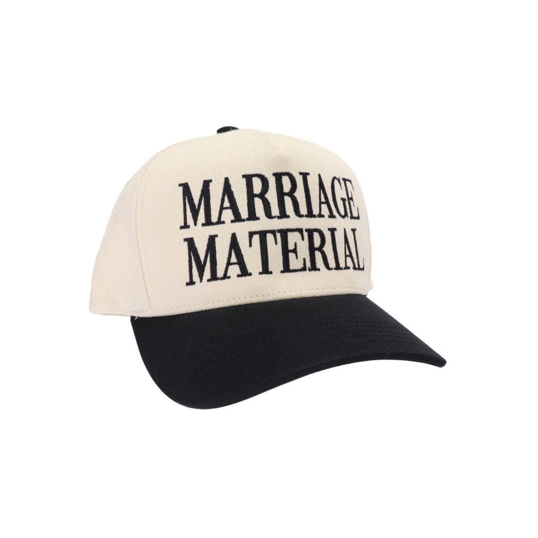Marriage Material Embroidered Trucker Hat