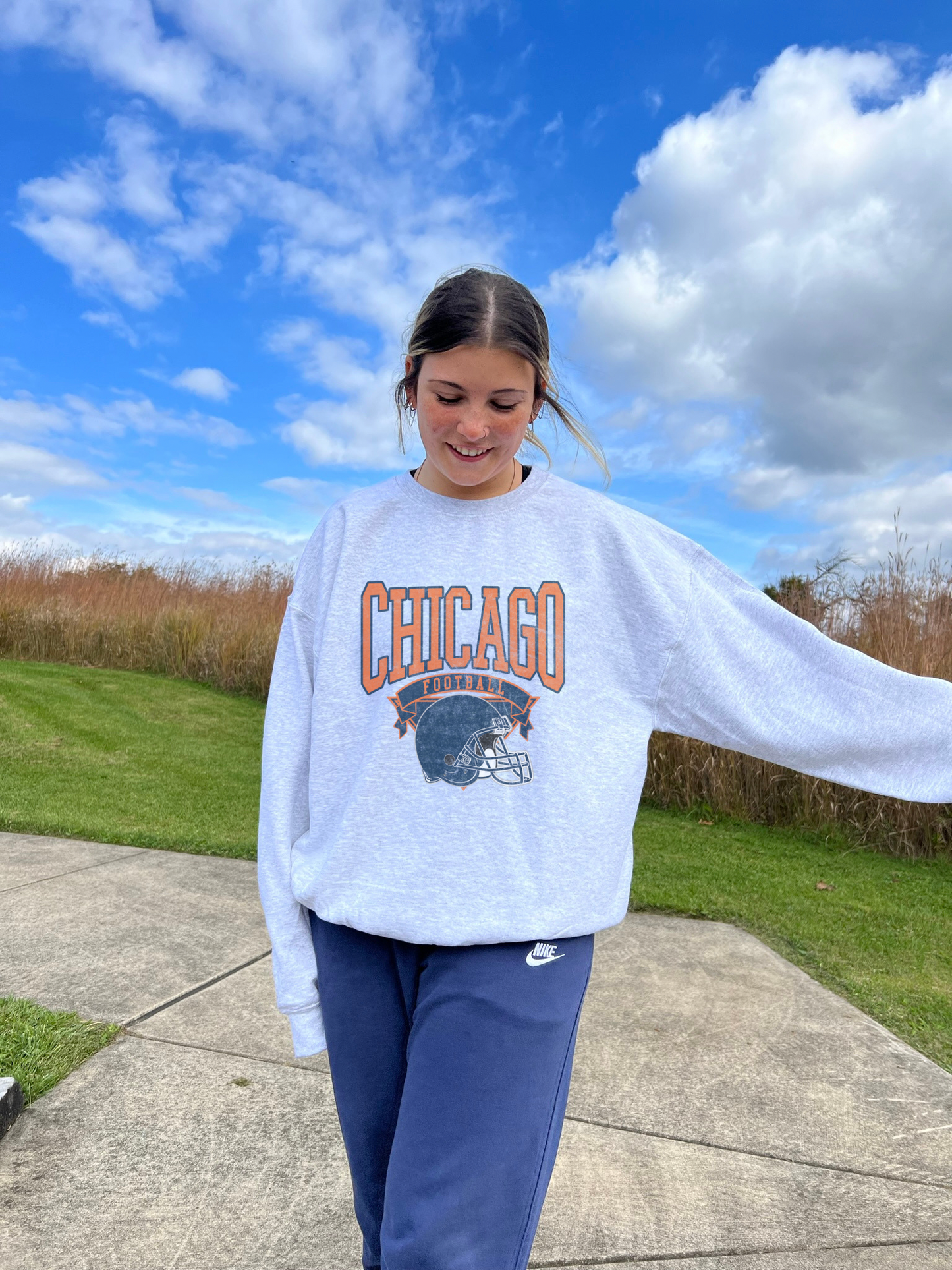 Chicago Football Vintage Style Crew