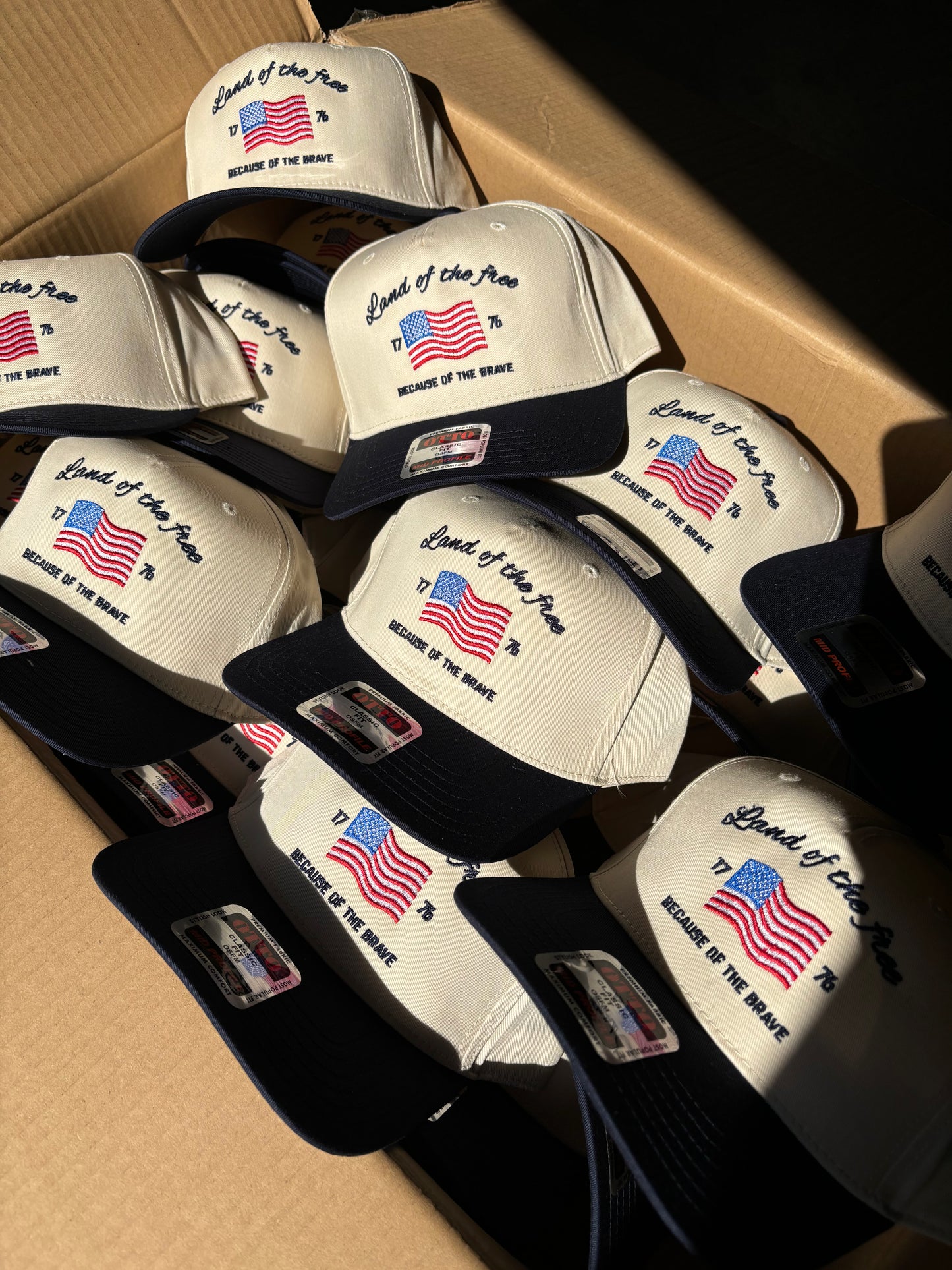 Land of the Free Embroidered Trucker Hat
