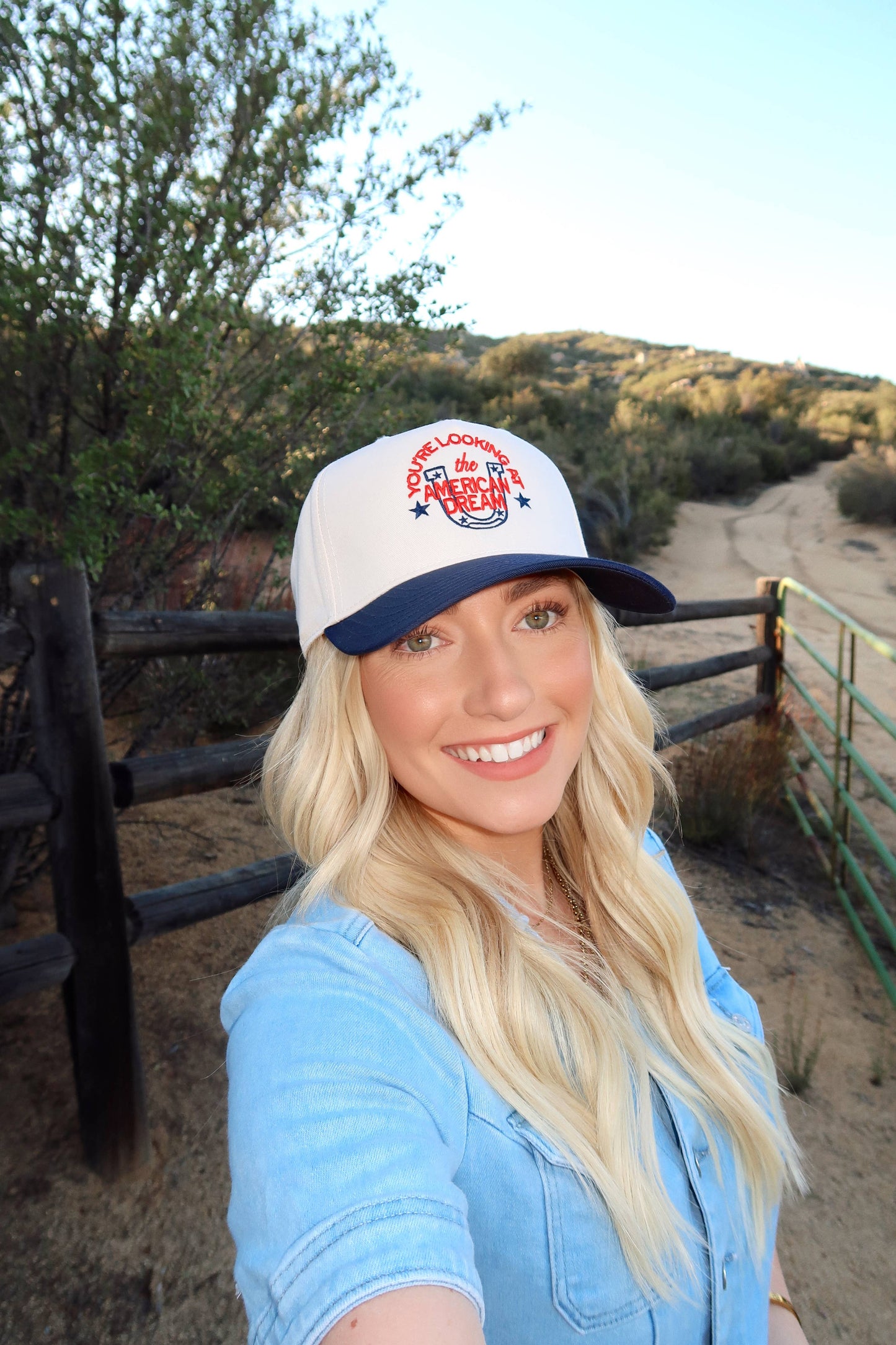 You're Looking At The American Dream- Embroidered Hat