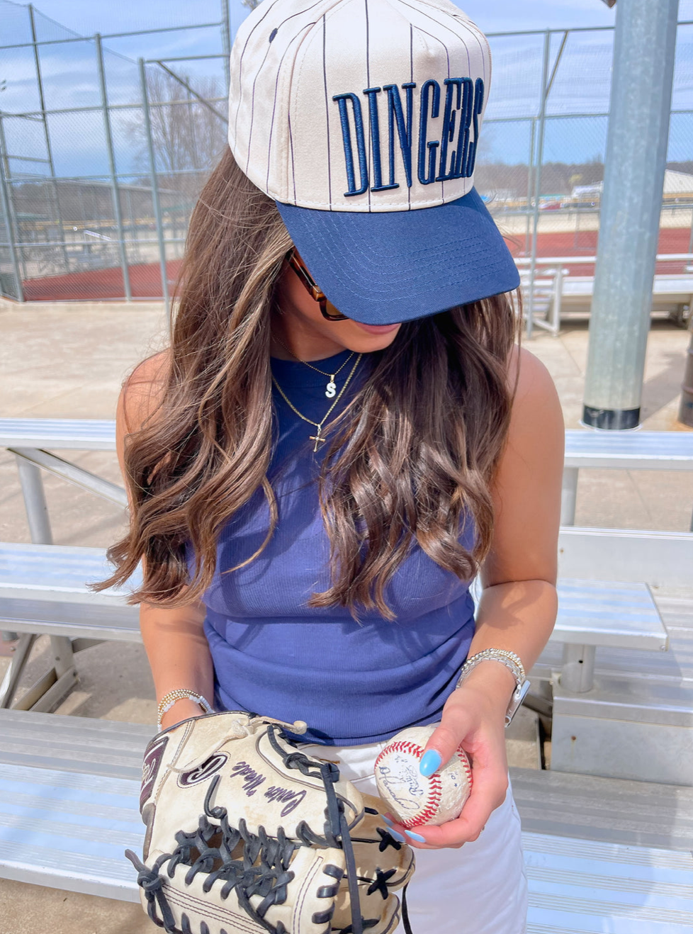 Baseball Stripe Vintage Embroidered Trucker Hat