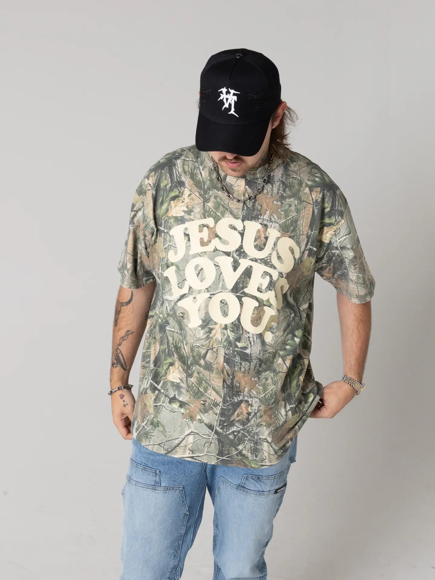 Jesus Loves You. Camo T-Shirt