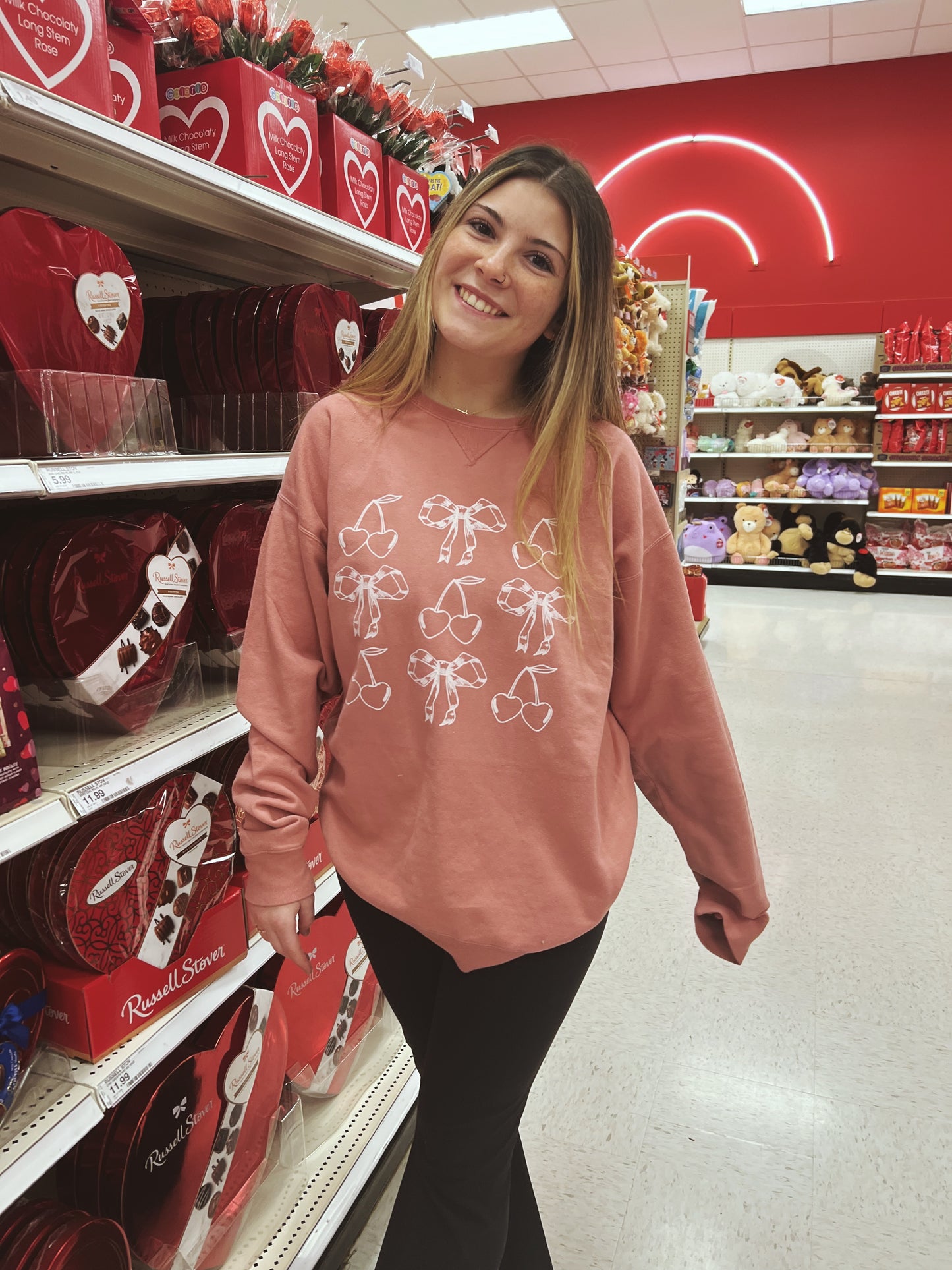 Mauve Bows & Such Crewneck Sweatshirt