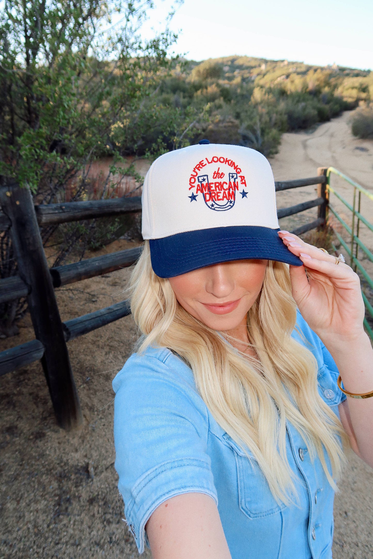 You're Looking At The American Dream- Embroidered Hat