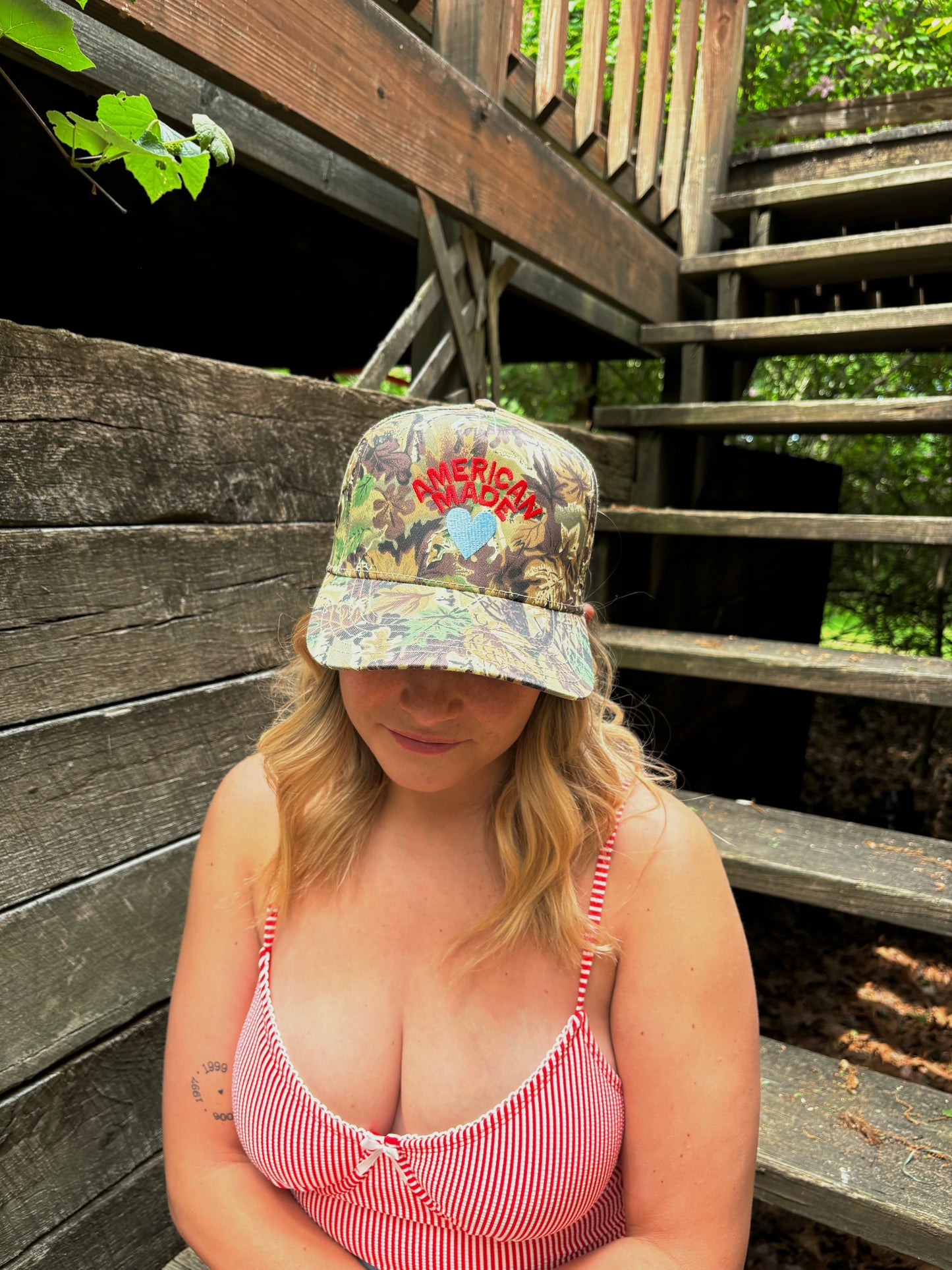 American Made Camo Hat- 4th of July Hat