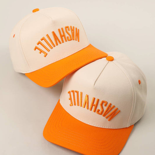 NASVILLE 3D Embroidered Two-Tone Trucker Hat