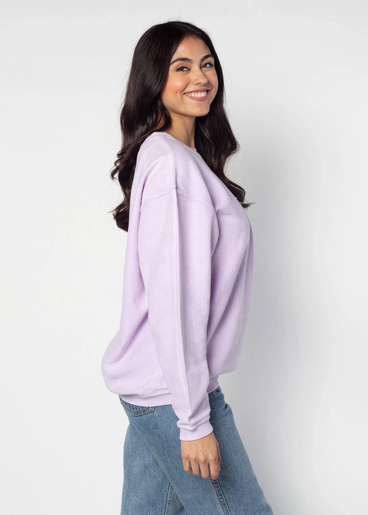 Lilac Corded Crew