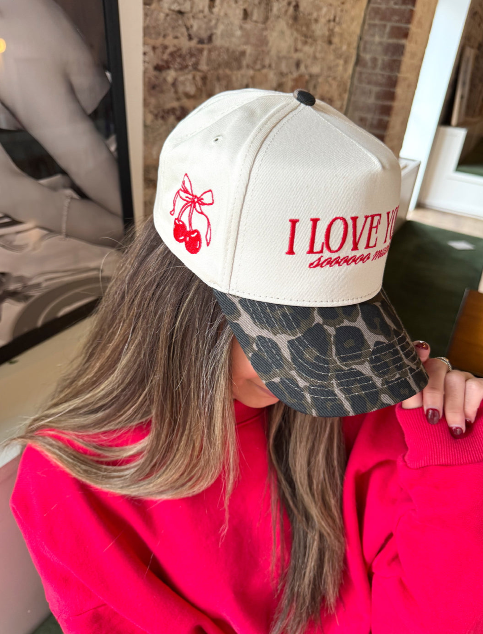 I Love You Sooooo Much - Leopard Vintage Hat