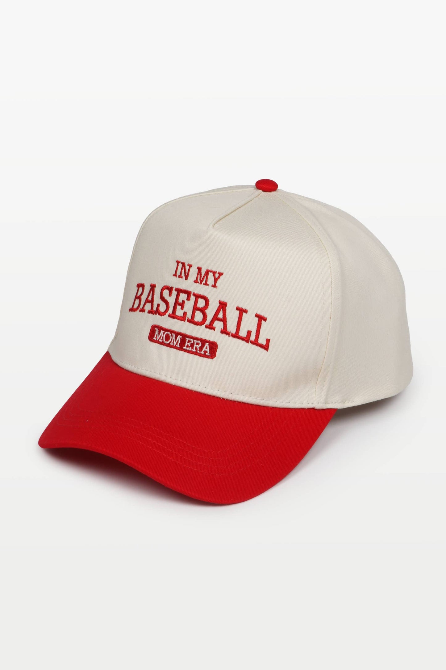 IN MY BASEBALL MOM ERA Embroidered Baseball Cap: Black