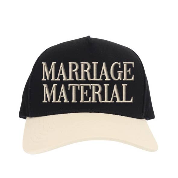 Marriage Material Embroidered Trucker Hat