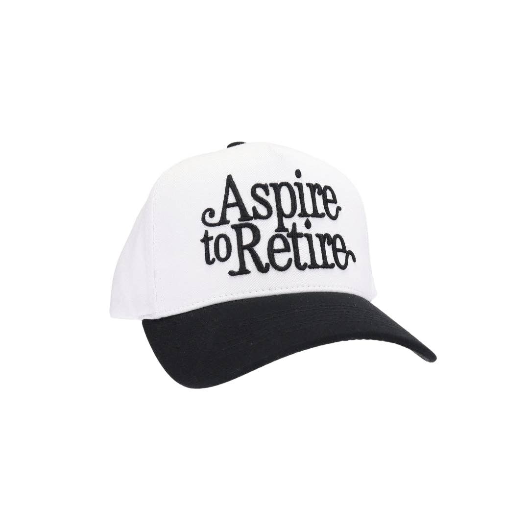 Aspire to Retire Embroidered Trucker Hat