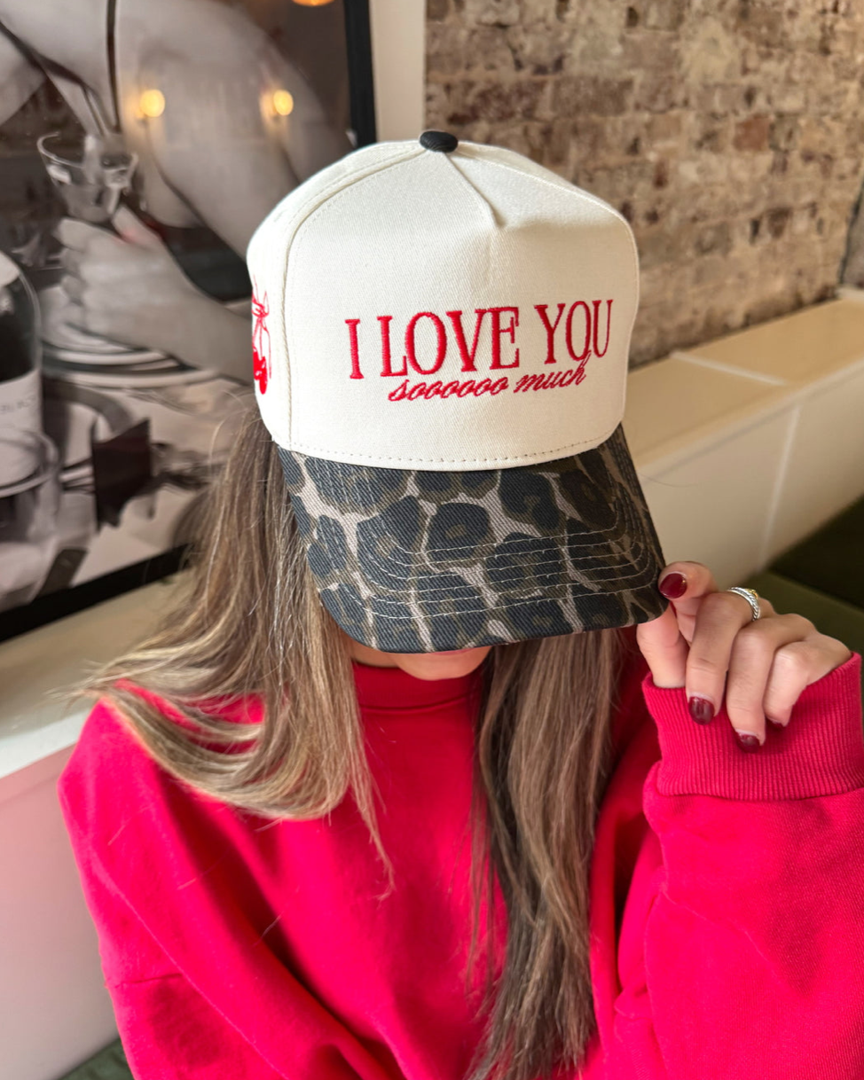 I Love You Sooooo Much - Leopard Vintage Hat