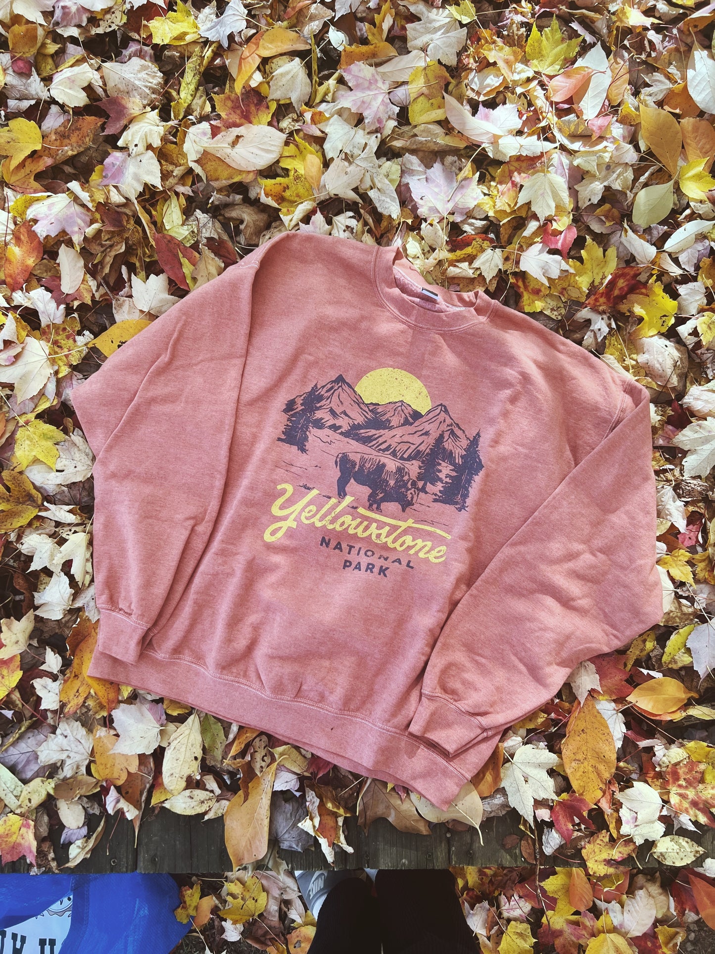 Rust Yellowstone Graphic Crewneck Sweatshirt