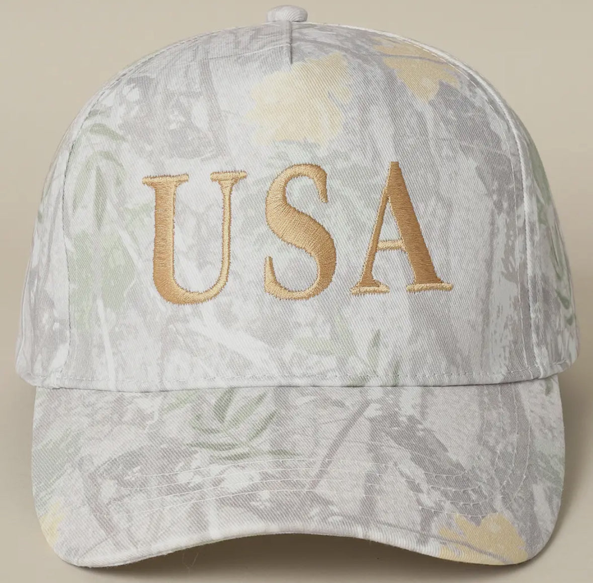 USA Embroidered Camo Print Hat