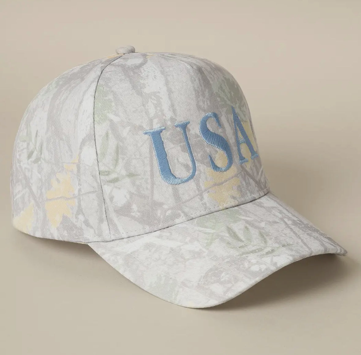 USA Embroidered Camo Print Hat