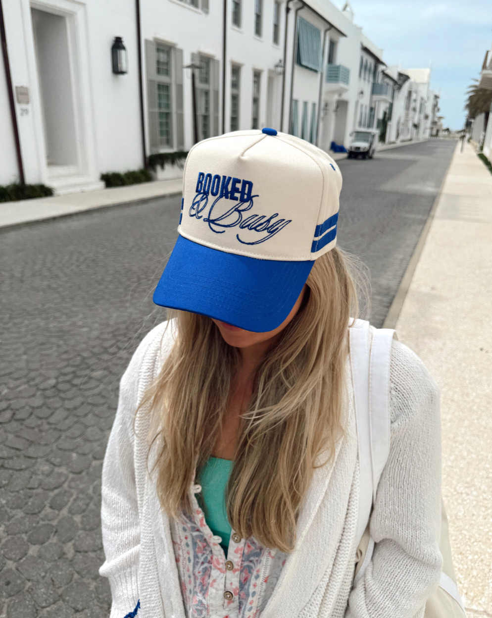 Booked and Busy - Royal Blue Vintage Trucker Hat