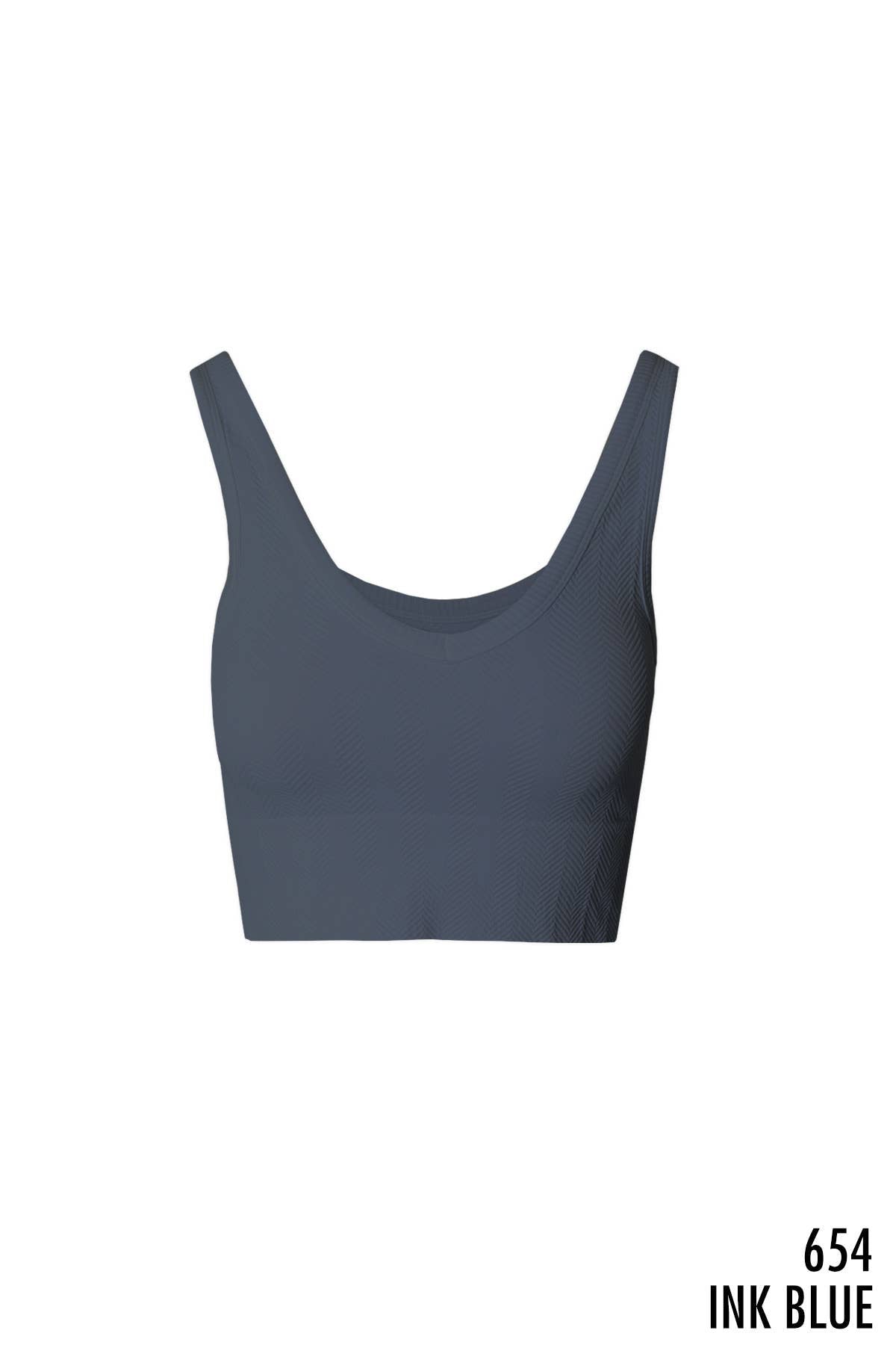 Lilac Gray Herringbone Crop Top