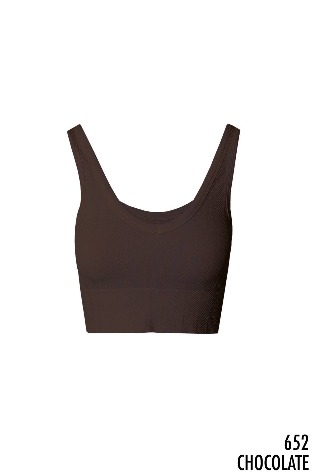 Lilac Gray Herringbone Crop Top