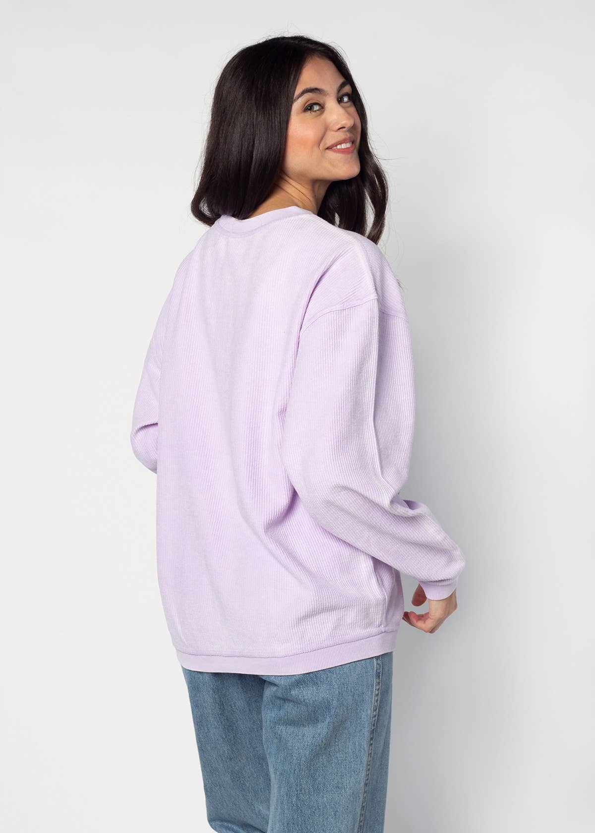 Lilac Corded Crew