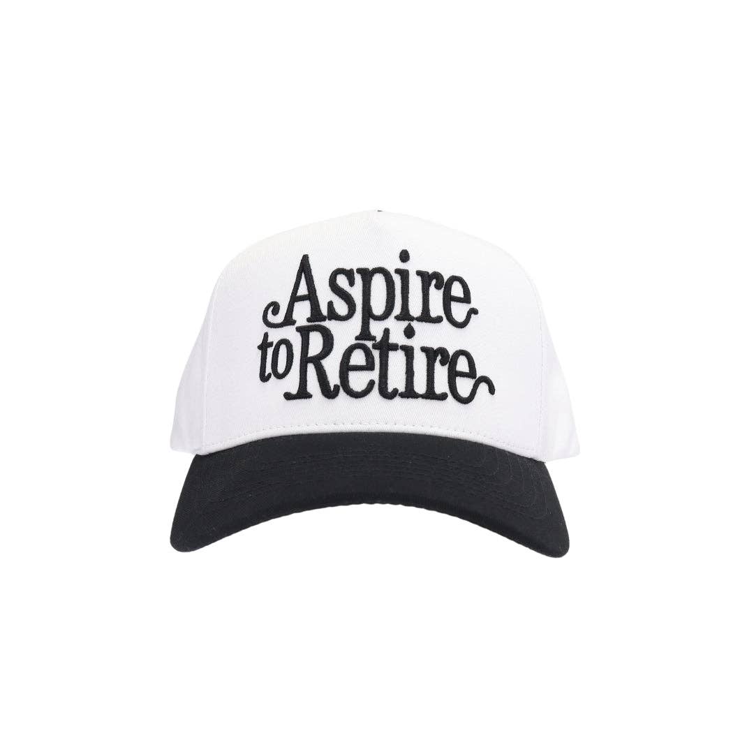 Aspire to Retire Embroidered Trucker Hat
