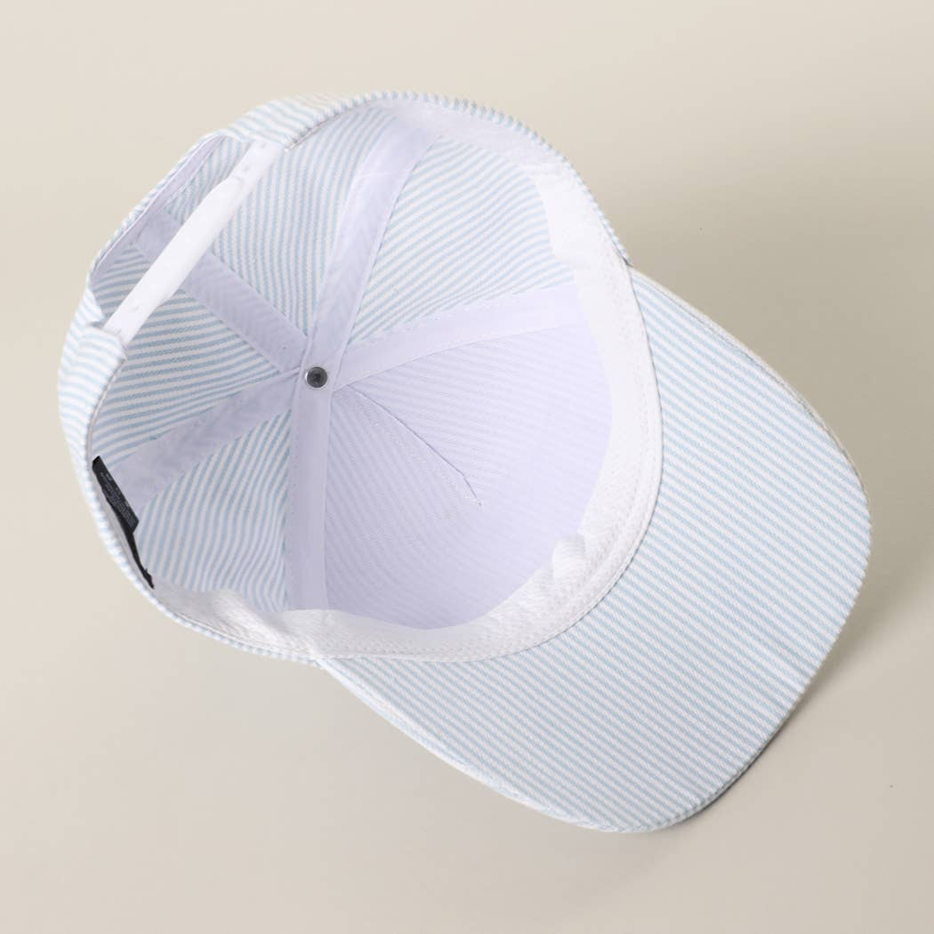 USA Patch Varsity-Style Striped Trucker Hat