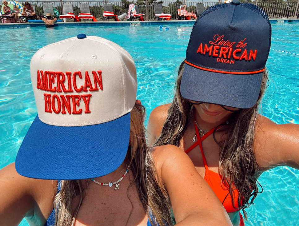Living The American Dream - Navy Trucker Hat
