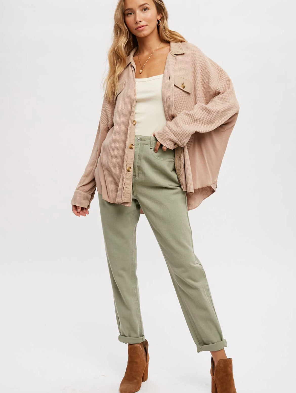 Waffle Knit Shacket