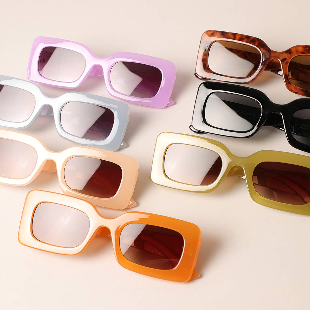 Bold Rectangular Shape Sunglasses