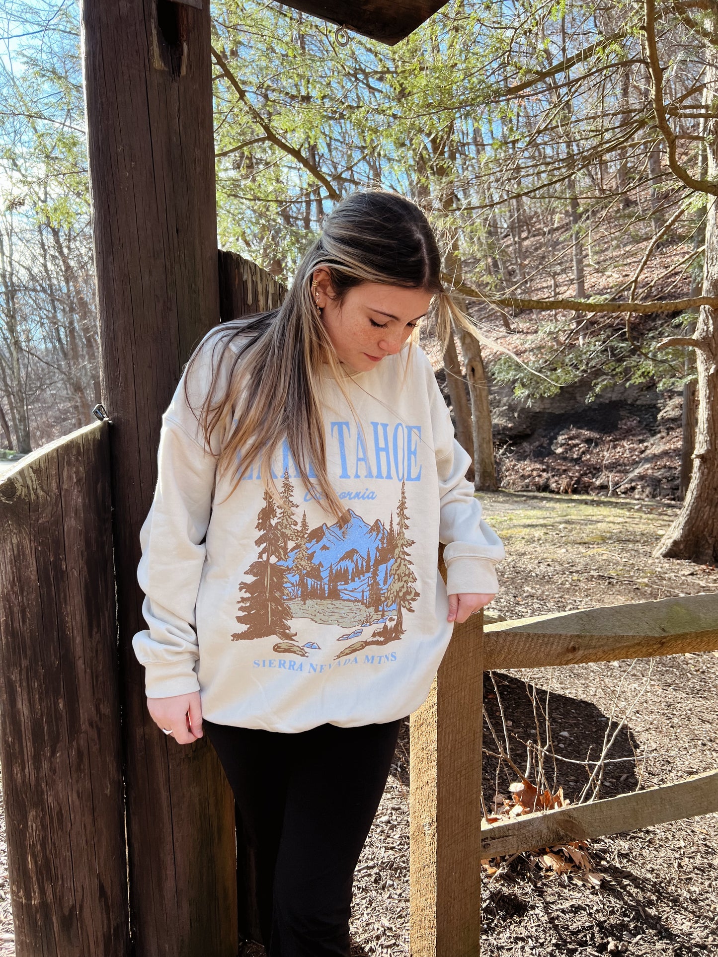 Lake Tahoe Graphic Crewneck Sweatshirt