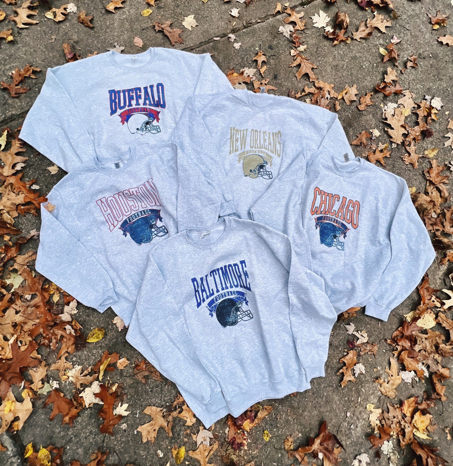 MORE Football Vintage Style Crewneck Sweatshirts