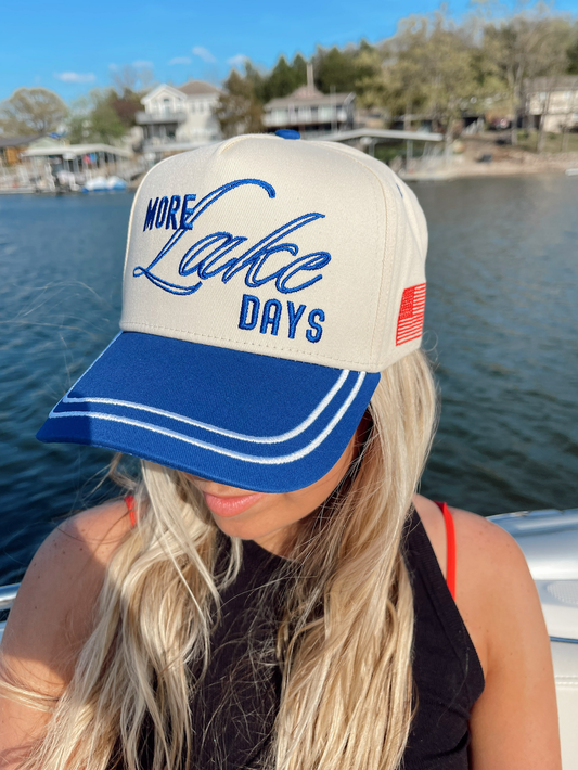 More Lake Days Vintage Style Trucker Hat