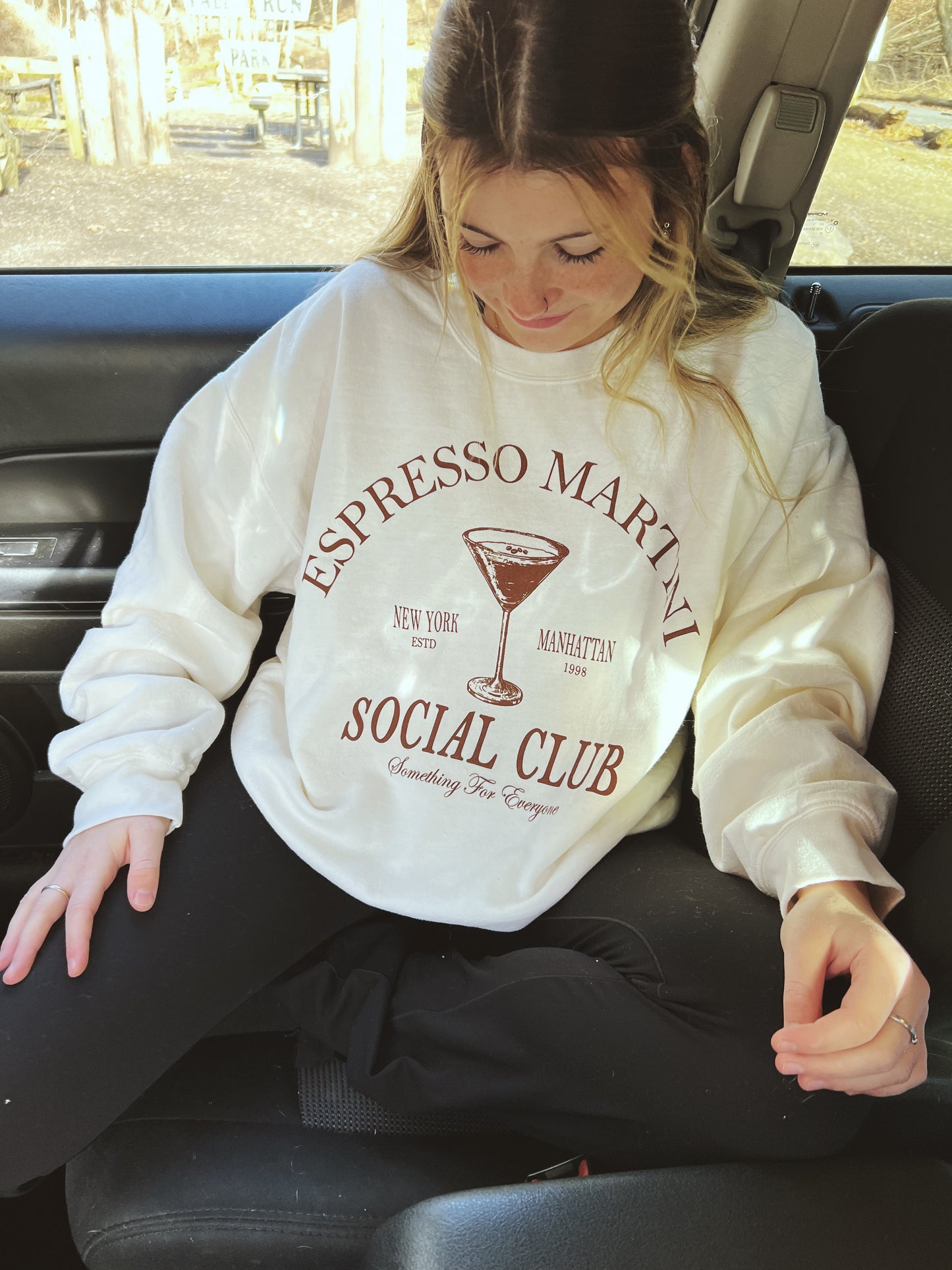 Something For Everyone Espresso Martini Graphic Crewneck Sweatshirt