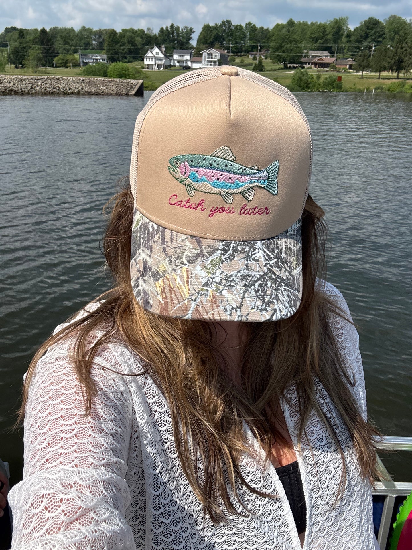 Catch You Later Embroidered Trucker Hat