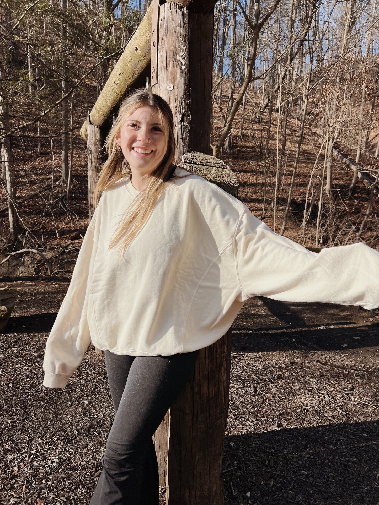 Lazy Days Cream Sweatshirt