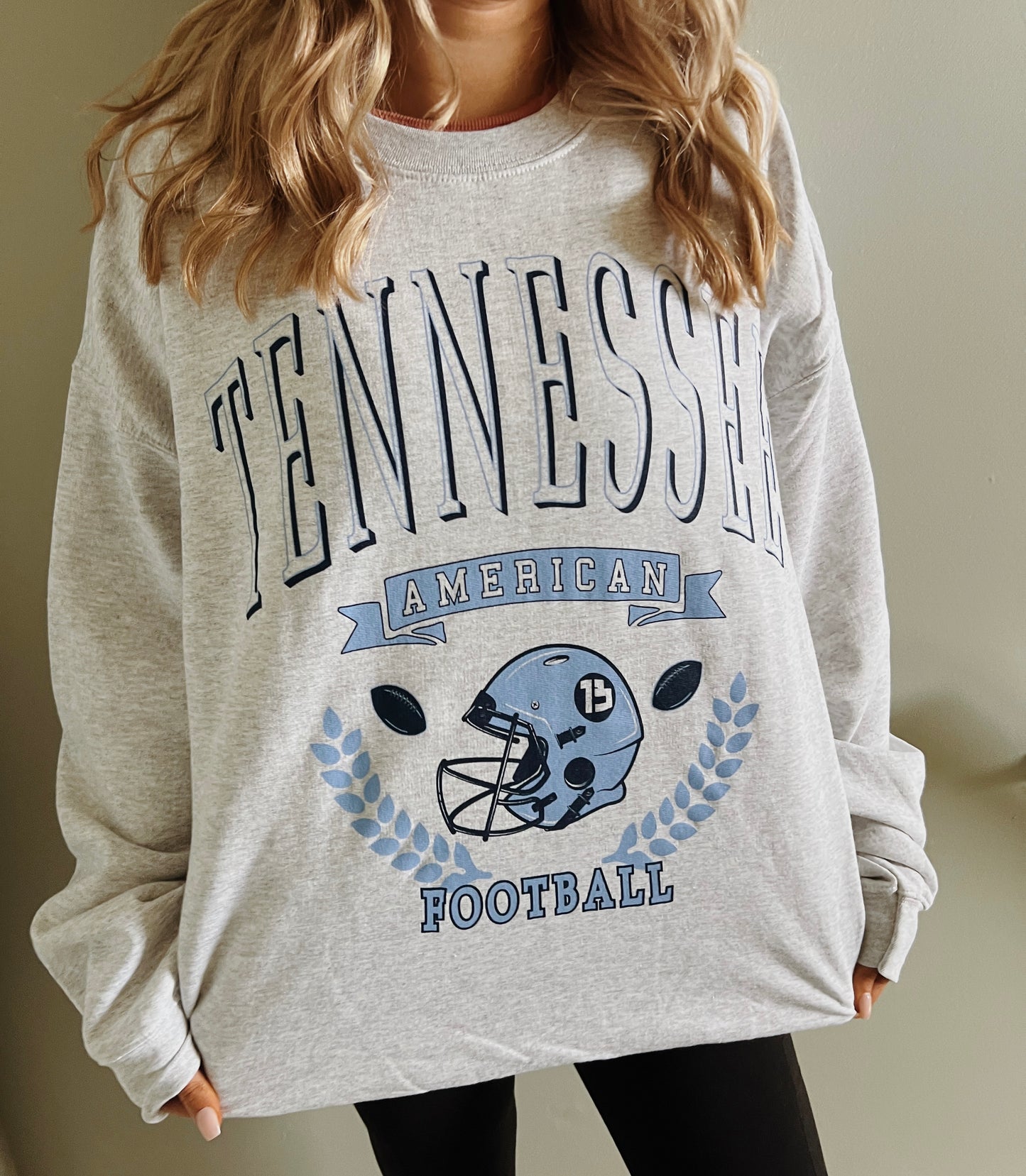 Blue Tennessee Graphic Crewneck Sweatshirt