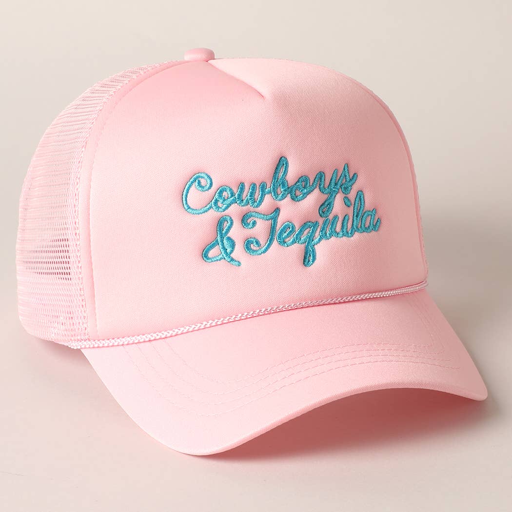 Cowboys & Tequila Embroidered Trucker Hat