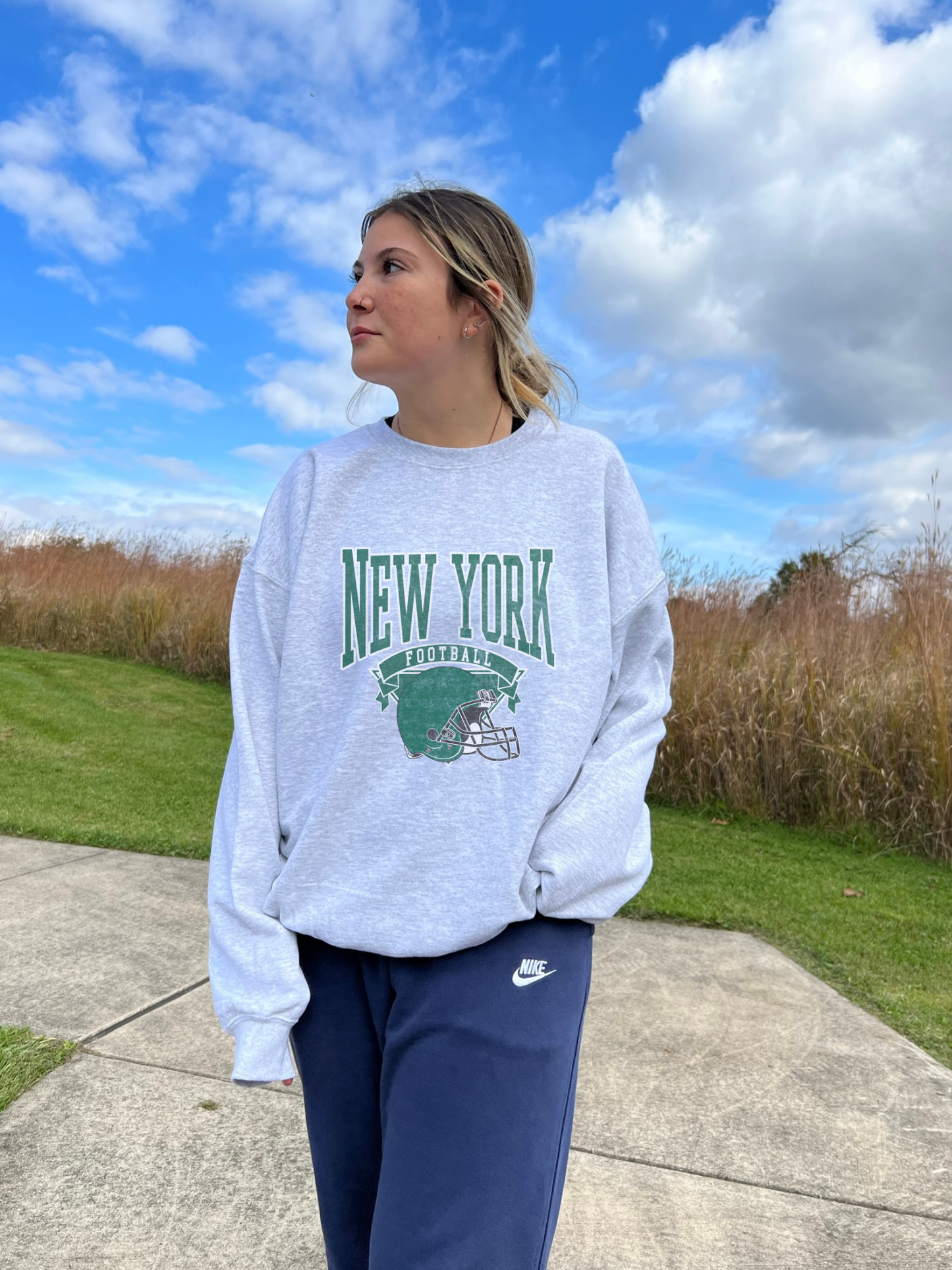 MORE Football Vintage Style Crewneck Sweatshirts