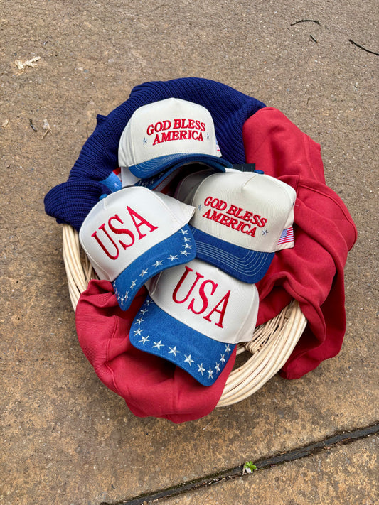 USA Embroidered Trucker Hat