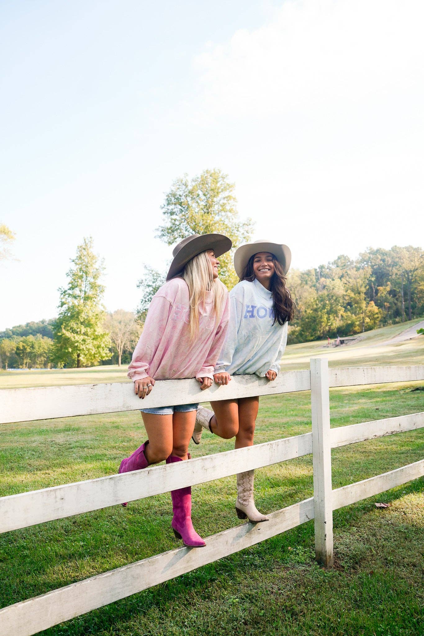 Howdy - Blue Camo Vintage Mock-Neck Sweatshirt