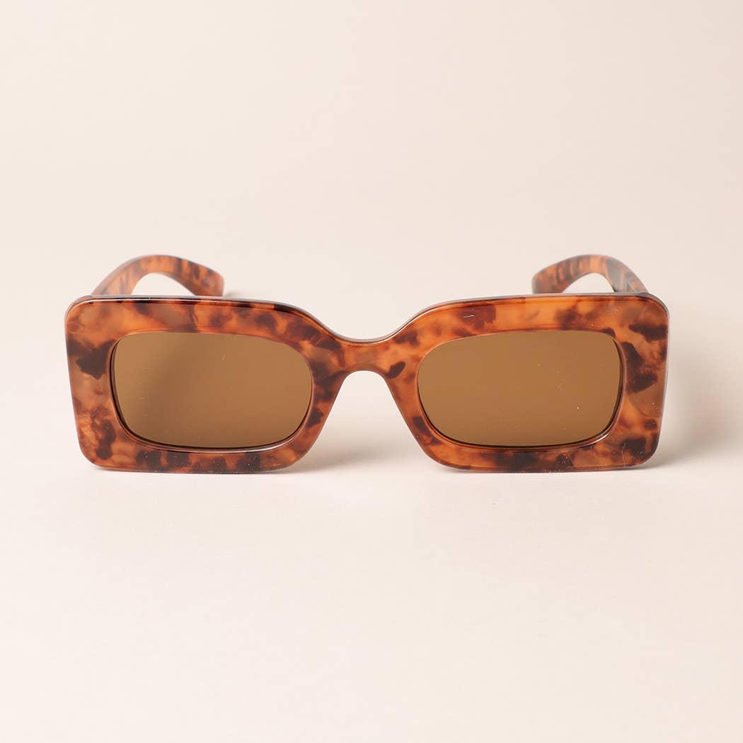 Bold Rectangular Shape Sunglasses