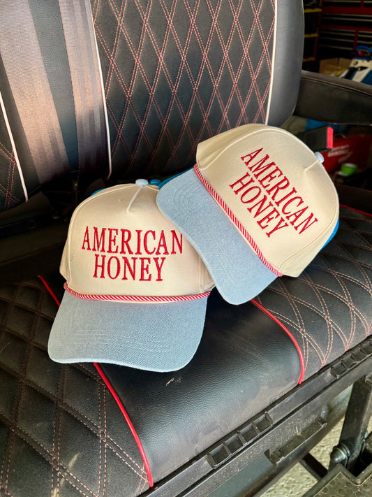 American Honey Embroidered Rope Trucker Hat