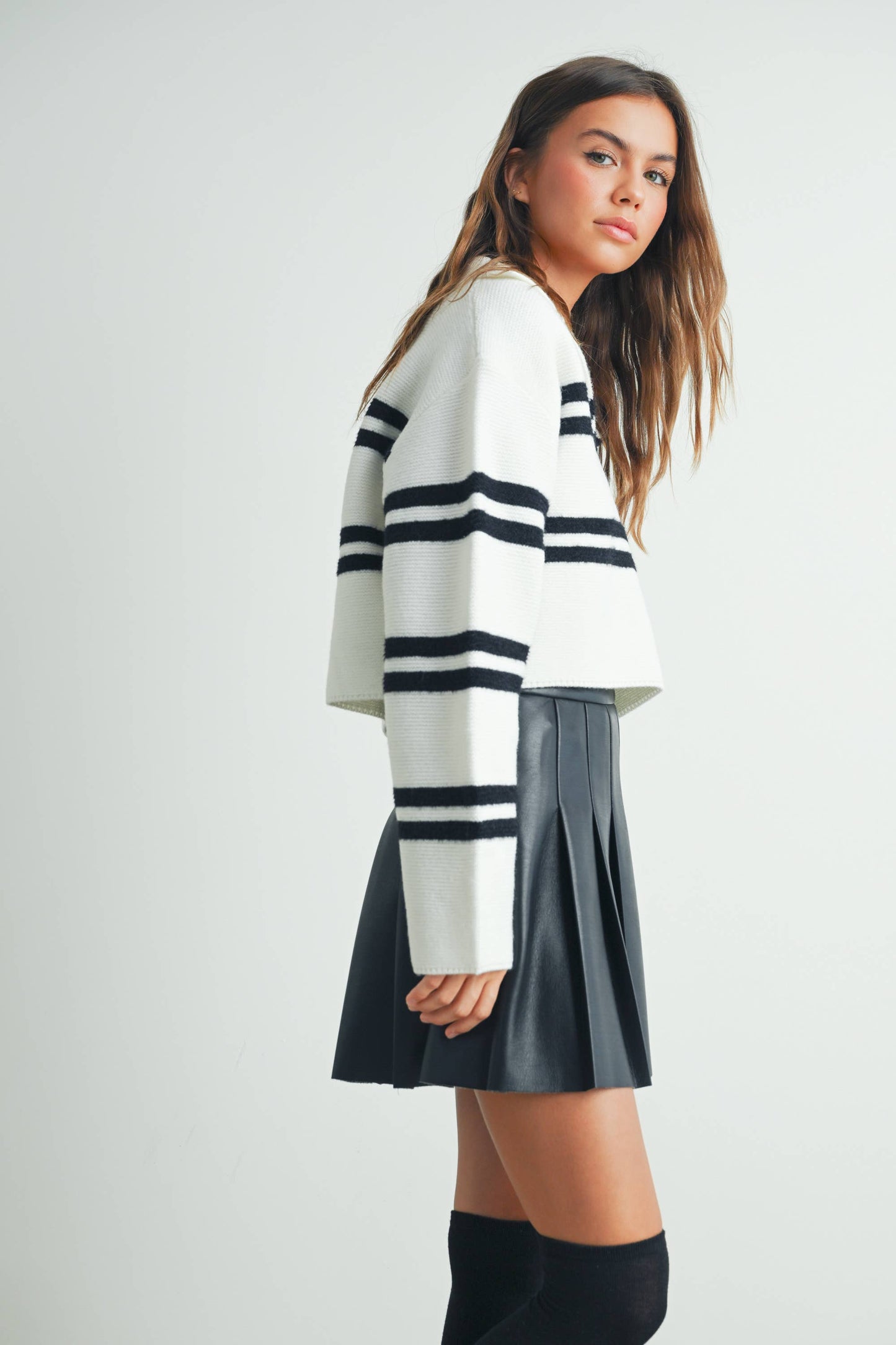 Stripe Collar Sweater